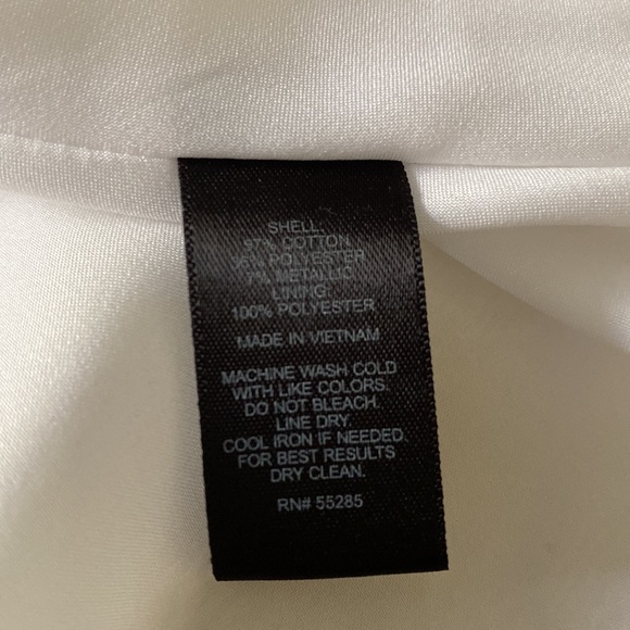 NWT EXPRESS Metallic Silver A-Line Strapless Party  Dress Size 6 - Picture 9 of 12